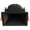 Supporto quadrato per faretto GU10 da incasso 83x83mm nero EL2002 Vito