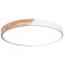 Plafoniera LED rotonda da soffitto effetto legno 40 cm bianca 24W 3CCT E9203 