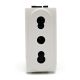 Presa bivalente 10-16A 250V compatibile Living International Bianco EL2230 