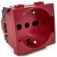 Presa schuko per segnalzione linea dedicata/emergenza rosso compatibile Vimar Plana EL2404 