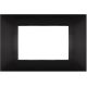 Placca 4 posti nera compatibile Vimar Plana EL1049 
