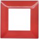 Placca in tecnopolimero 2 posti color rosso corallo compatibile Vimar Plana EL002 