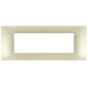 Placca in tecnopolimero 7 posti color sabbia compatibile Vimar Plana EL003 