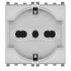 Presa Schuko 2.0 16A 250V grigia compatibile Vimar Plana EL2619 
