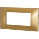 Placca in tecnopolimero 4 posti color oro compatibile Vimar Plana EL272 