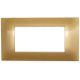 Placca in tecnopolimero 4 posti color oro compatibile Vimar Plana EL272 