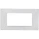 Placca 4 posti bianca Soft Touch compatibile Vimar Plana EL3065 