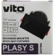 Supporto quadrato per faretto GU10 da incasso 83x83mm nero EL2002 Vito