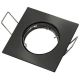 Supporto quadrato per faretto GU10  da incasso 80x80 nero EL2071 Vito