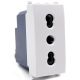 Presa bivalente 16A 250V bianca compatibile Vimar Arké EL208 