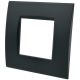 Placca 2 posti nera Soft Touch compatibile Living International EL3231 
