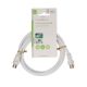 Cavo coassiale 90dB IEC (coassiale) maschio-IEC (coassiale) femmina 1,5m Bianco ND4026 Nedis