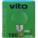 Lampadina LED E27 luce verde 3W 180lm EL343 Vito