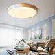 Plafoniera LED rotonda da soffitto effetto legno 40 cm bianca 24W 3CCT E9203 